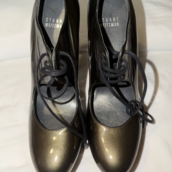 Stuart Weitzman Time Lace up platform in Olive size 7 - Picture 4 of 9